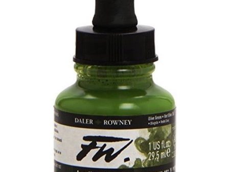 FW ACRYLIC INK 1OZ OLIVE GREEN Supply