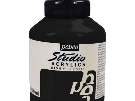 Pebeo studio acrylics high viscosity black 500ml Online Hot Sale