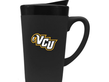 VCU Rams ceramic mug with lid black gold Sale