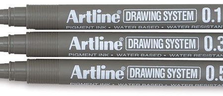 Artline Drawing Pen Set - Assorted Sizes, Wallet, Set of 3 For Discount