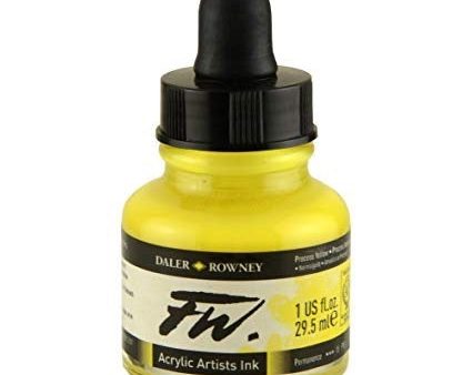 FW ACRYLIC INK 1OZ FLUORESCENT YELLOW Supply