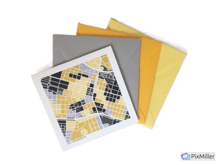 VCU Richmond Grid Map Card  + Envelope Fashion