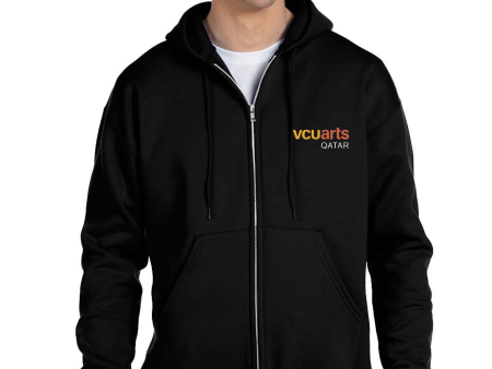 VCUarts Full-zip hooded sweatshirt BLACK 2XL Online Hot Sale