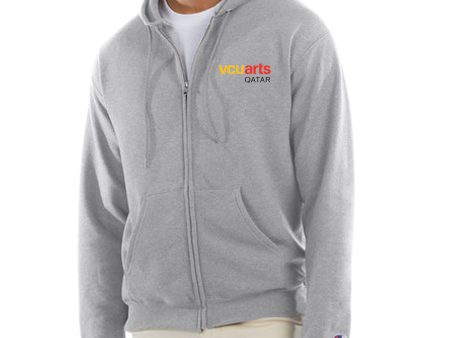 VCUarts Full-zip hooded sweatshirt LIGHT STEEL S Online Sale