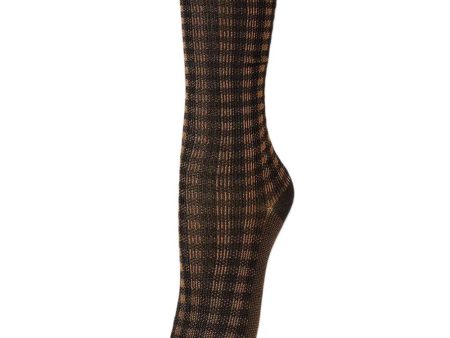 Gingham Cotta Sock - Black For Cheap