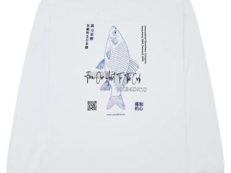 Hailie Fish L S Tee - White Online Sale