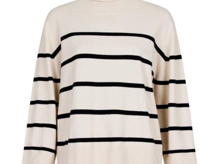 Ruby Stripe Knit Blouse - Sand Fashion