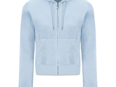 Robertson Classic Velour Zip throught hoodie - Nantucket Breeze on Sale