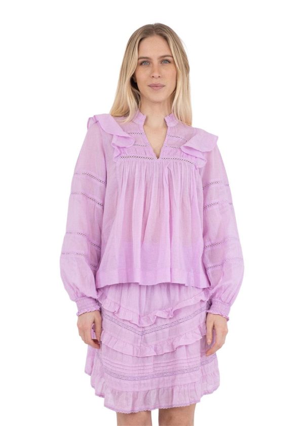 Aroma S Voile Blouse - Rose Online Hot Sale