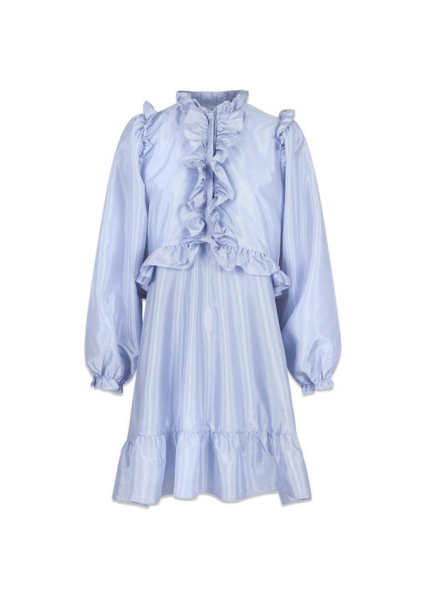 Zinka Solid Dress - Light Blue Online Hot Sale