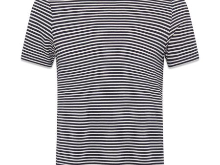 Kyran Striped T-shirt - Navy White Sale