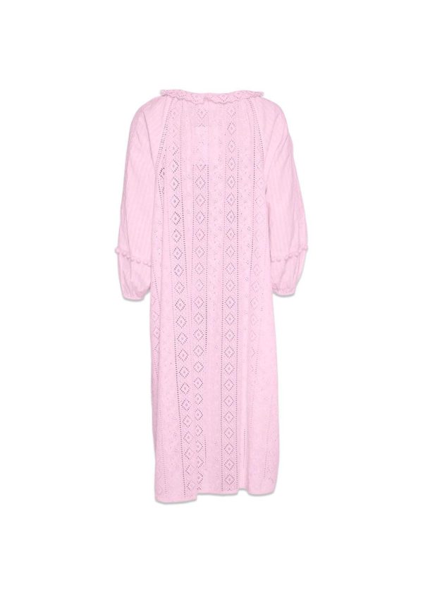 Bertha Cotton Dress - Pastel Pink Online Sale