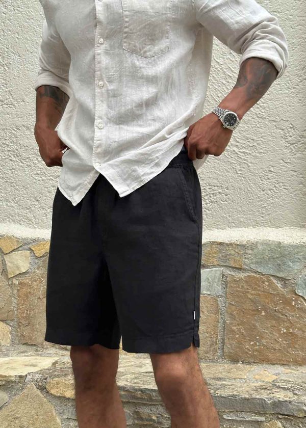 Bommy Linen Shorts - Black on Sale