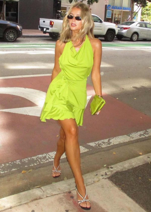 JosefineMD flowy dress - Golden Lime Online Sale