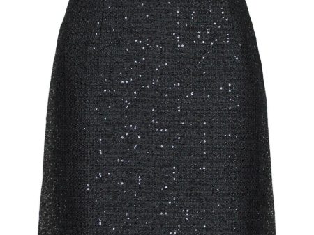 Helmine Sequins Skirt - Black Hot on Sale