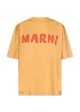 Marni Logo Organic cotton jersey - Tangerine For Sale