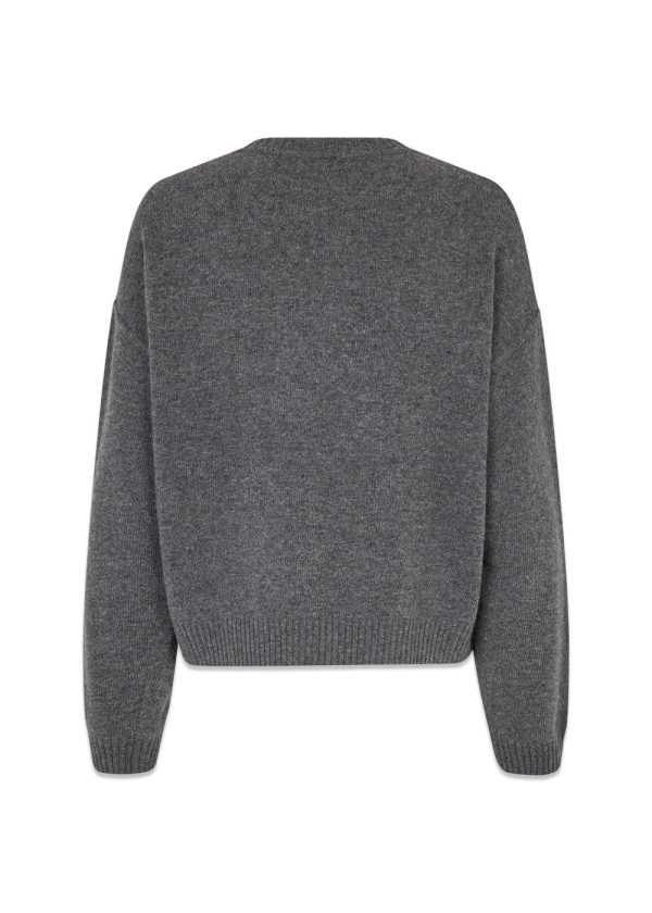 Recy Soft Knit Tilona Sweater - Dark Grey Melange Online now