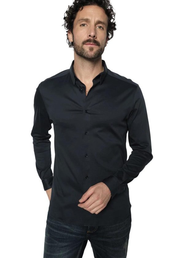 MMGMarco Crunch Jersey Shirt - Navy Fashion