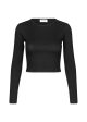 IgorMD LS crop top - Black Online now