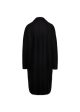 Women overcoat pressed wool - Black For Cheap