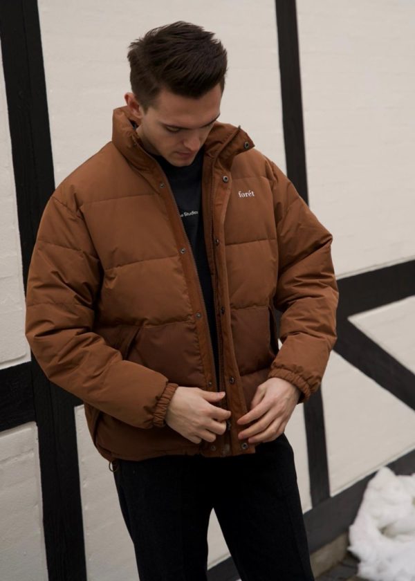 OAT PUFFER JACKET - Brown Online