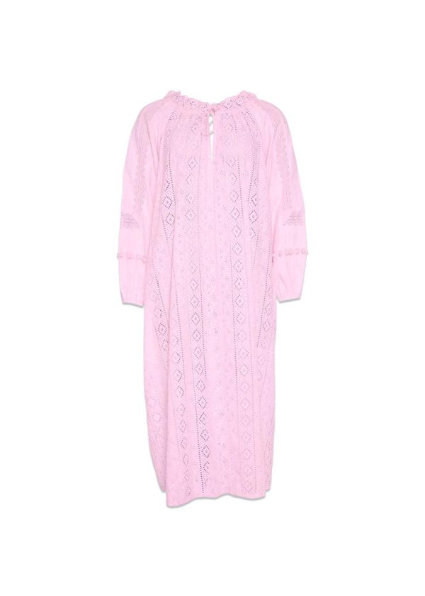 Bertha Cotton Dress - Pastel Pink Online Sale