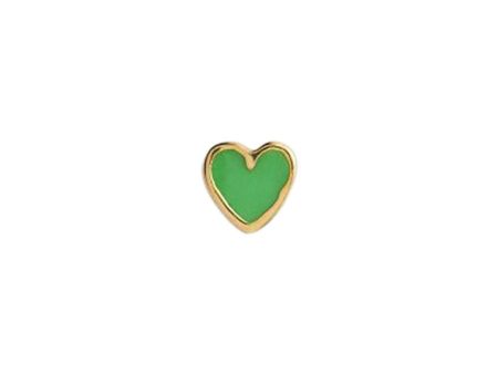 Petit Love Heart Grass Green - Gold Fashion