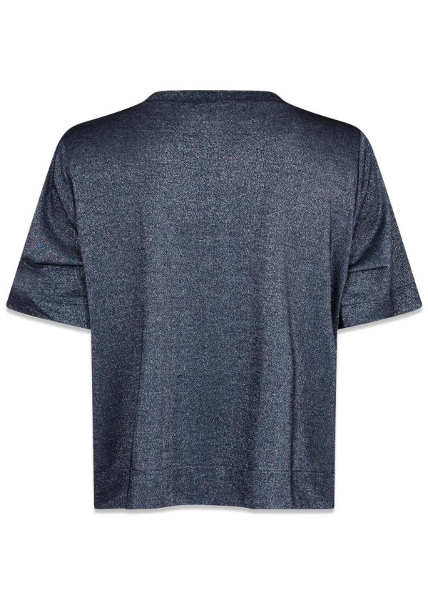 Zettner Glitter Tee - Navy Online Hot Sale