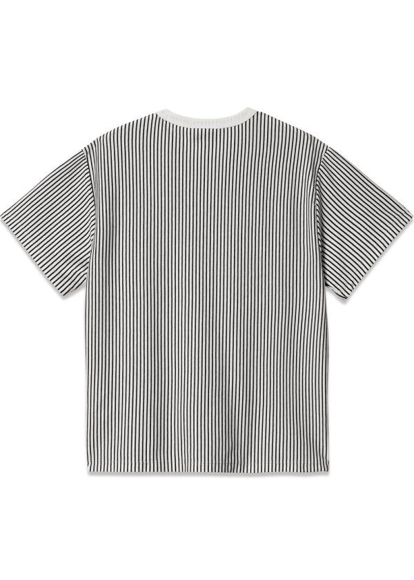 W S S Terrell T-Shirt - Terrell Stripe, Wax   Dark Navy on Sale