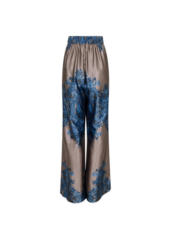 Mana Paisley Border Pants - Blue Supply