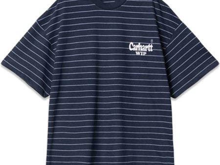 W S S Orlean Spree T-Shirt - Orlean Stripe Horizontal, Blue   White Sale