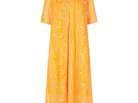 DonteMD long print dress - Peachy Swirl Fashion