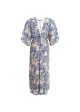 BCLUNA double v-neck dress - Floral Blue Hot on Sale