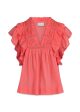 Jayla S Voile Top - Coral on Sale