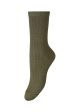 Elva Solid Sock - Burnt Olive Supply