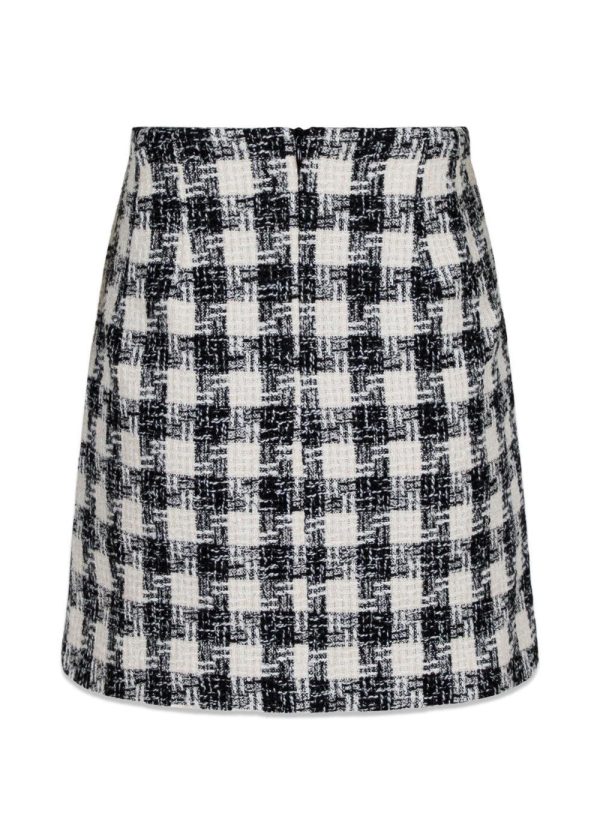 Helmine Chic Boucle Skirt - Black White Online now