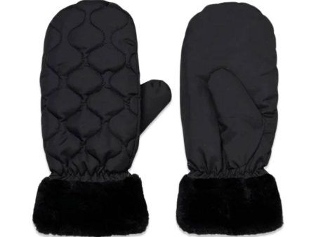 Makara Puff Mitttens - Black Hot on Sale