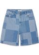 Maggie Patchwork Shorts - Blue on Sale