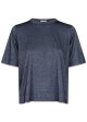 Zettner Glitter Tee - Navy Online Hot Sale