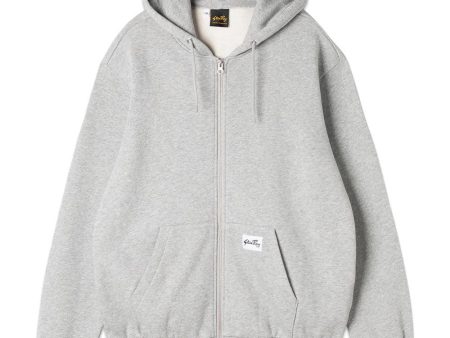 patch zip hood - Grey Heather on Sale