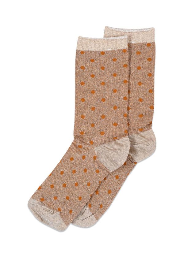 Donna glitter socks - Maple Sugar on Sale