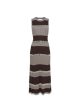 Mini Stripe Sleeveless Knit Dress - Dark Brown Off White Online