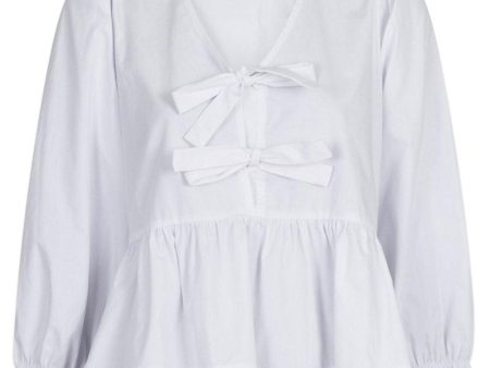 Bella Solid Blouse - White Online