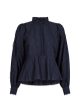 Benito Wave Blouse - Navy Sale