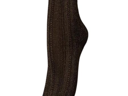 Glitter Drake Sock - Hot Fudge Brown Sale