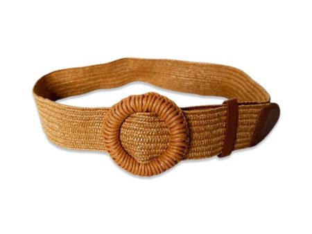 BCAVALONIA wide jute belt - Camel For Sale