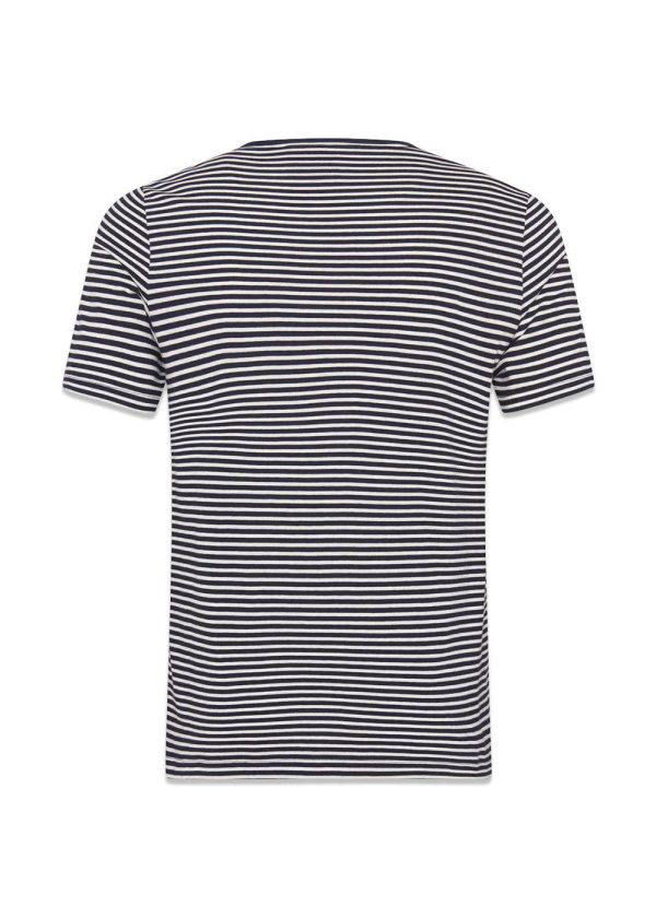 Kyran Striped T-shirt - Navy White Sale