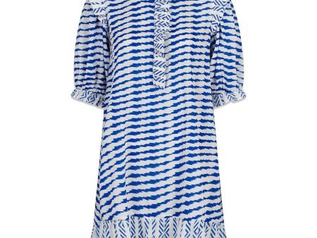 Hani Graphic Dress - Blue Cheap