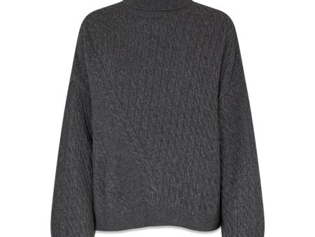 Recycled Wool Mix Rerik Sweater - Charcoal Melange Online