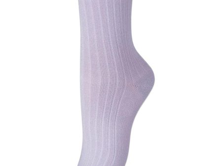 Elva Solid Sock - Purple Heather Fashion